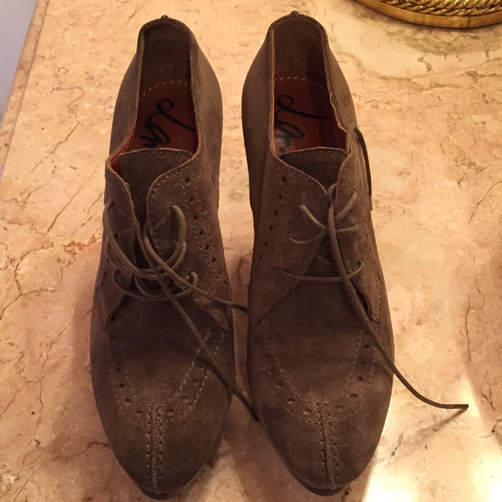 Brown Suede Lanvin Booties