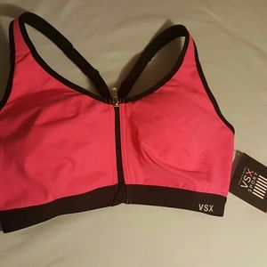NWT Victorias Secret front close zip sports bra