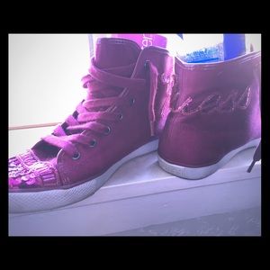 Magenta Guess Beaded Sneakers
