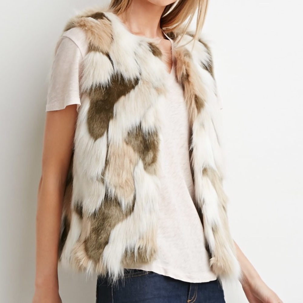 Faux fur vest