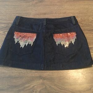 Express Dark Denim Jean Skirt