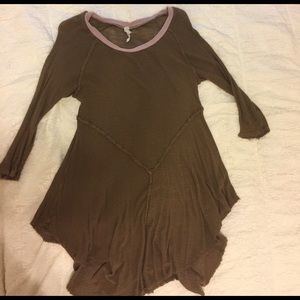 Free People Olive Shirt