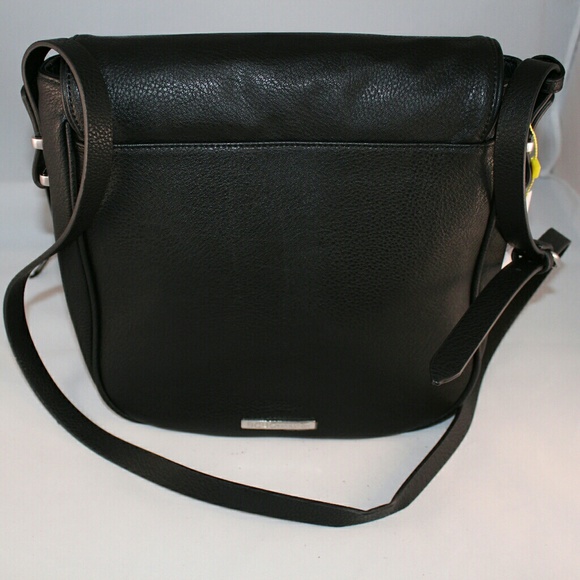 BCBG Black Fringe Trim Shoulder Bag - Picture 3 of 4