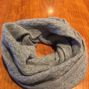 Grey cashmere circle scarf. 100% cashmere.