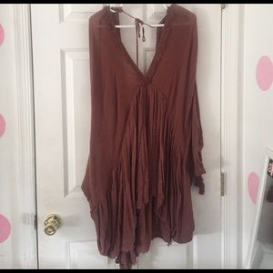 Boho Free People gauze tunic