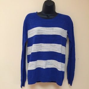 MADEWELL Blue & White Thick Striped Light Sweater