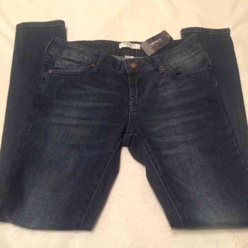 Forever 21 Dark Denim Skinny Jeans