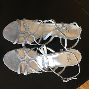 Stuart Weitzman Silver Strappy Dress Sandal