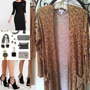 🌟SALE 🦄LuLaRoe-Sarah-mustard with flowers- NWT🦄