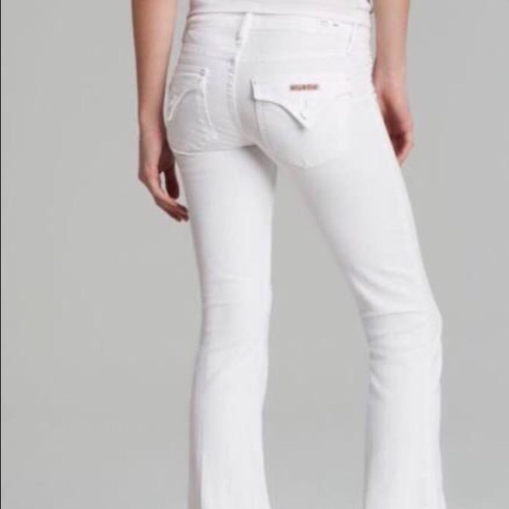 Hudson white Ferris flare jeans
