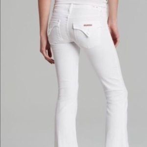 Hudson white Ferris flare jeans