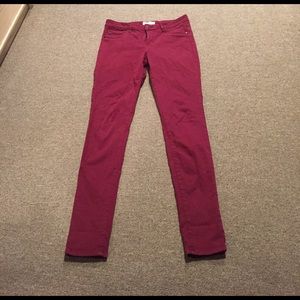 Cranberry High Waisted Jeggings
