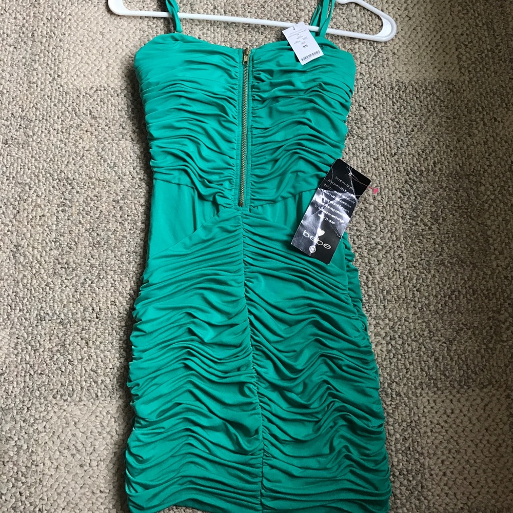 Bebe "Corsican Nights" rouched dress