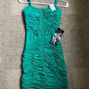 Bebe "Corsican Nights" rouched dress