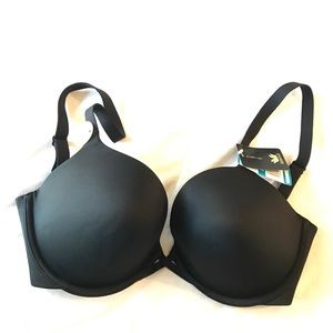 NWT Black Wacoal push-up bra (32DDD)