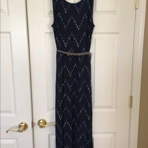 Navy blue maxi dress
