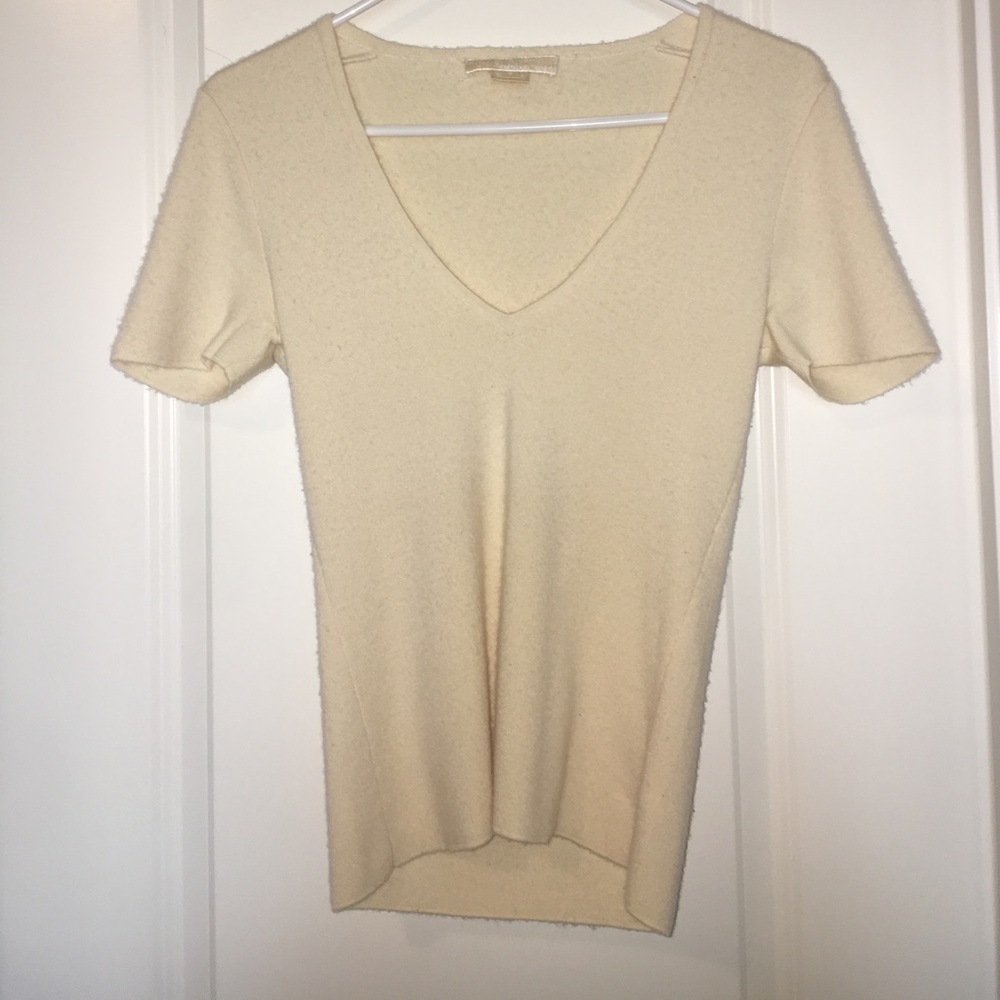 Michael Kors Cashmere v neck fitted top