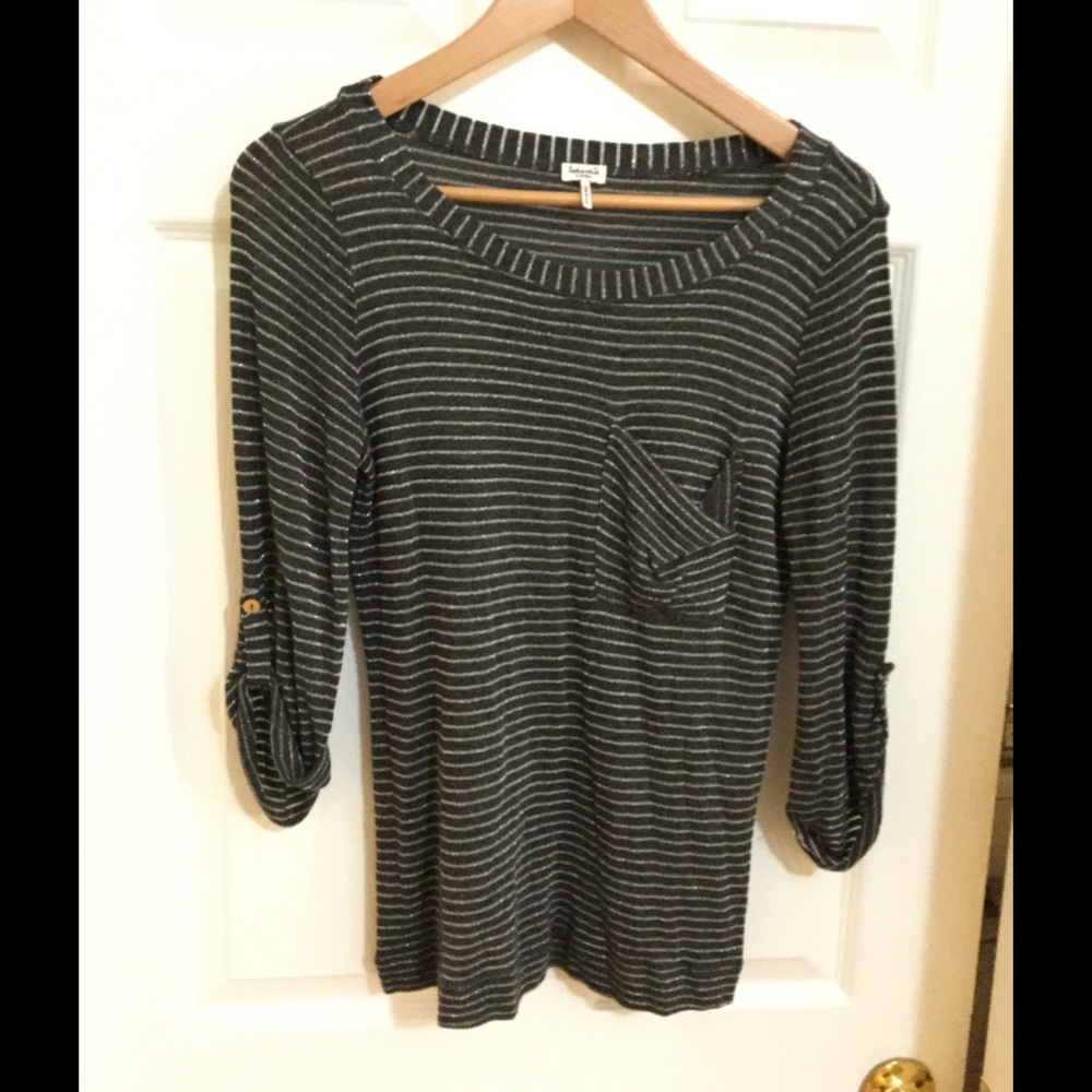Splendid shimmer stripe tee