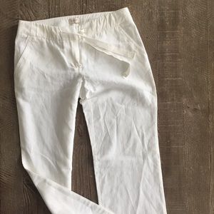 BNWT J. Crew white linen pants size 0