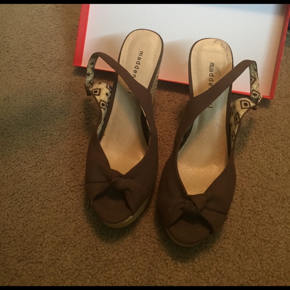 Brown and Khaki wedges