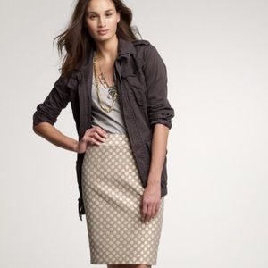 J. Crew Dotted Jacquard pencil skirt