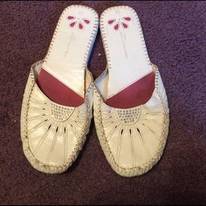 White slip on flats!