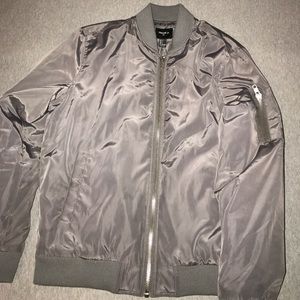 Silver Bomber Jacket