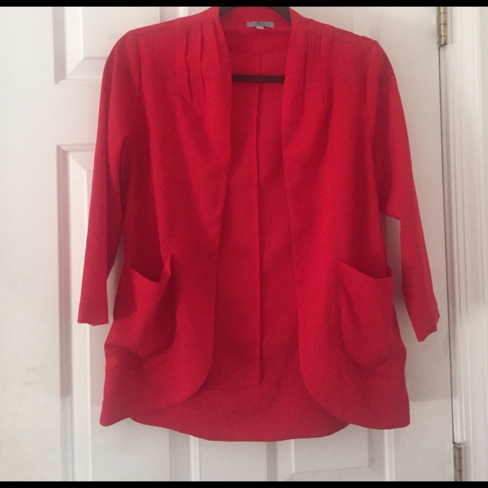 Lightweight red blazer