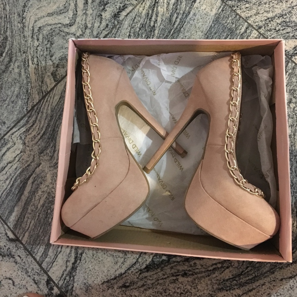 Pink stiletto heels size 6.5
