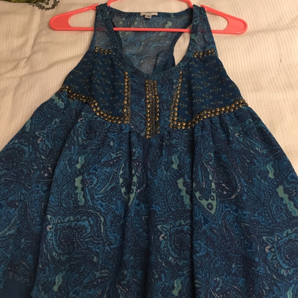 Ecote beaded blue tunic