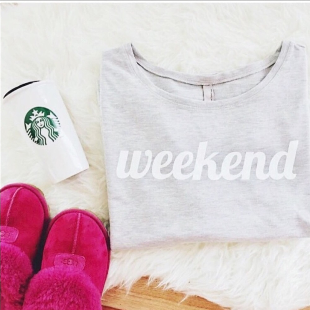 ONE LEFT! (Large) "Weekend" terry shirt 👚 - Picture 4 of 4