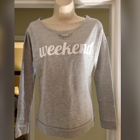 Tops - ONE LEFT! (Large) "Weekend" terry shirt 👚