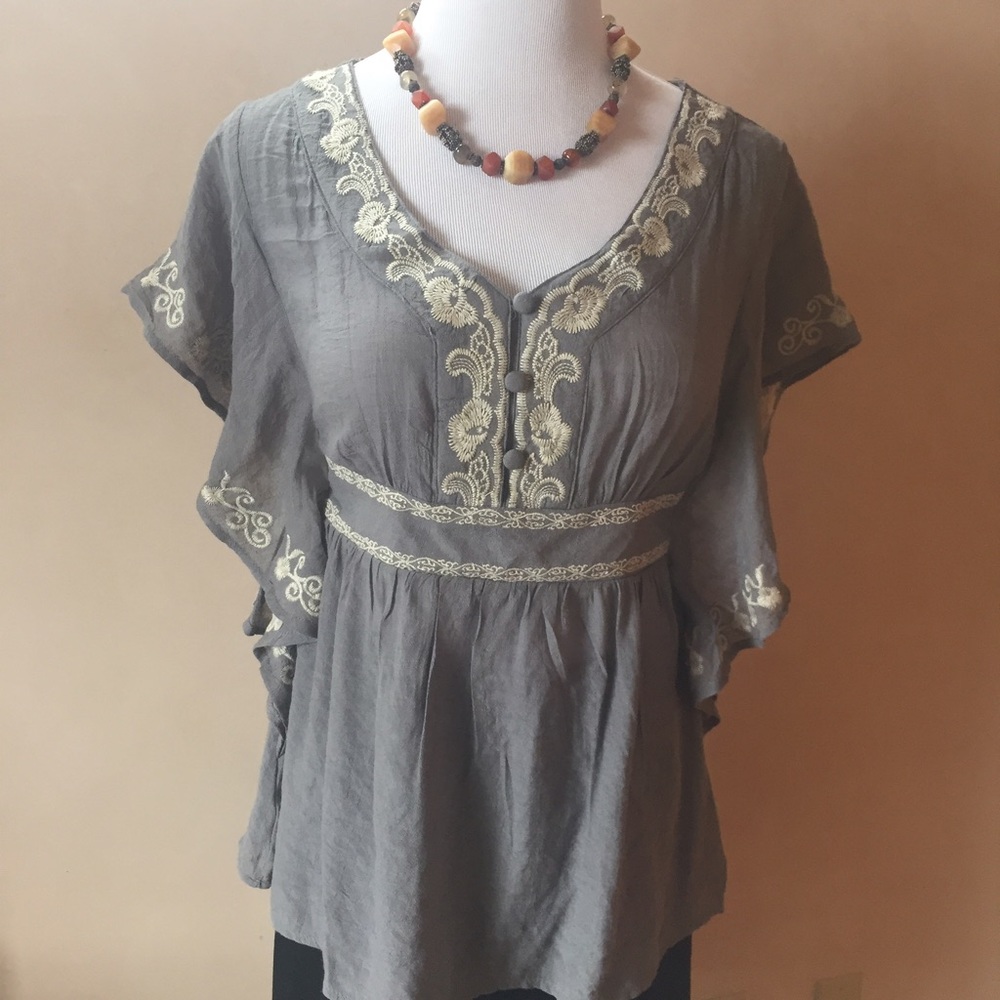 Embroidered Boho top by Mine