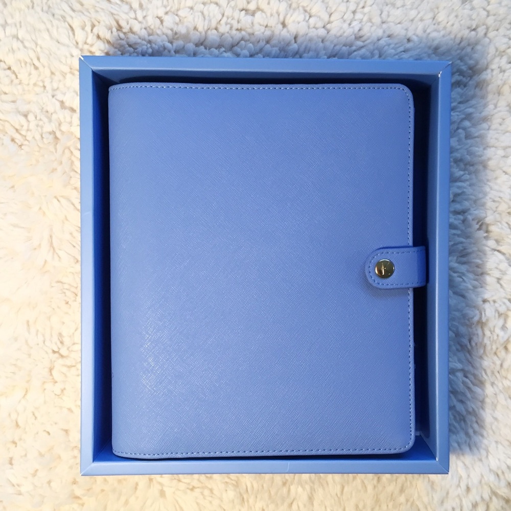 Cobalt Blue Large Textured Leather Planner Kikki K