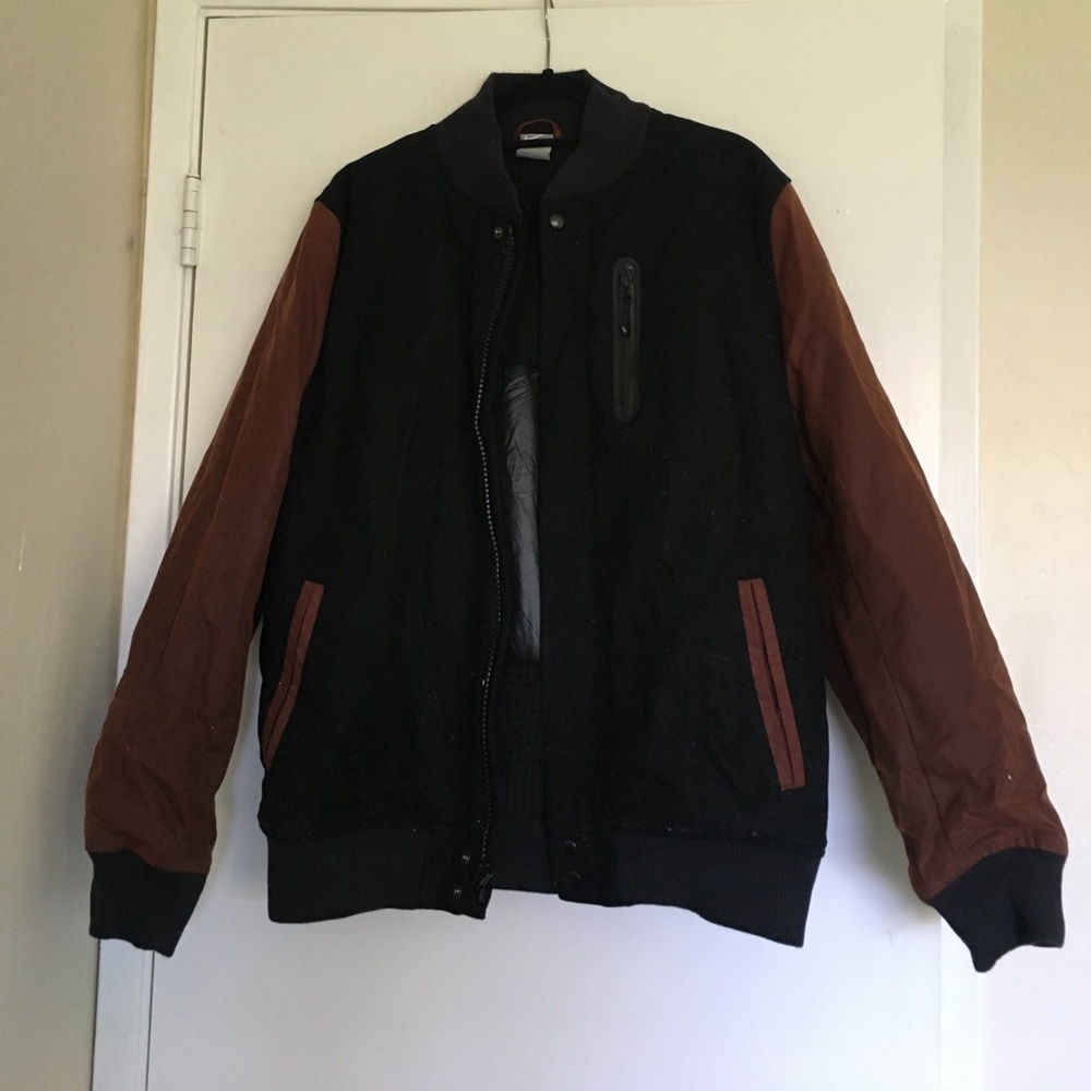 Nike Black Wool British Millerain Destroyer Bomber