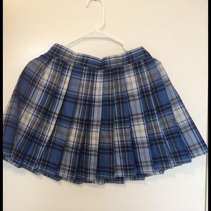 Blue plaid school uniform skirt!