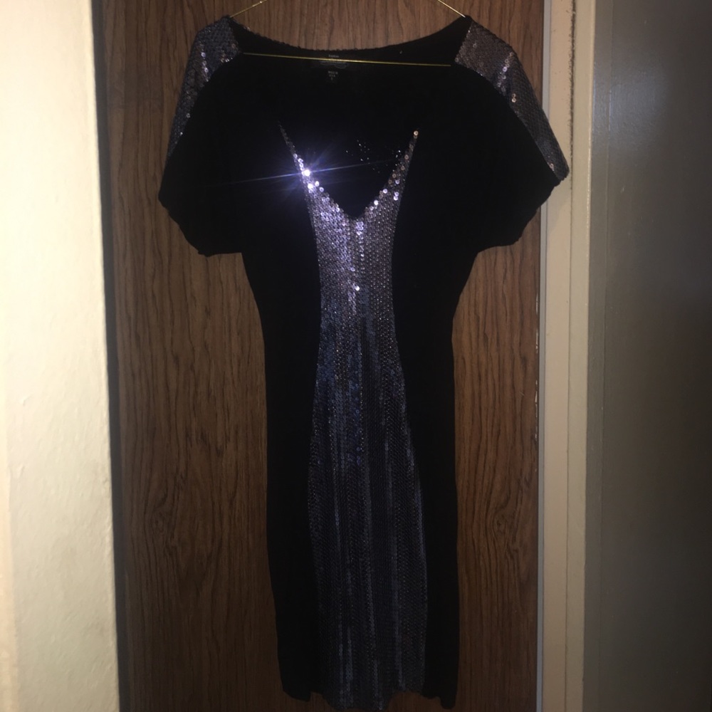 Bebe Addiction black sequence dress