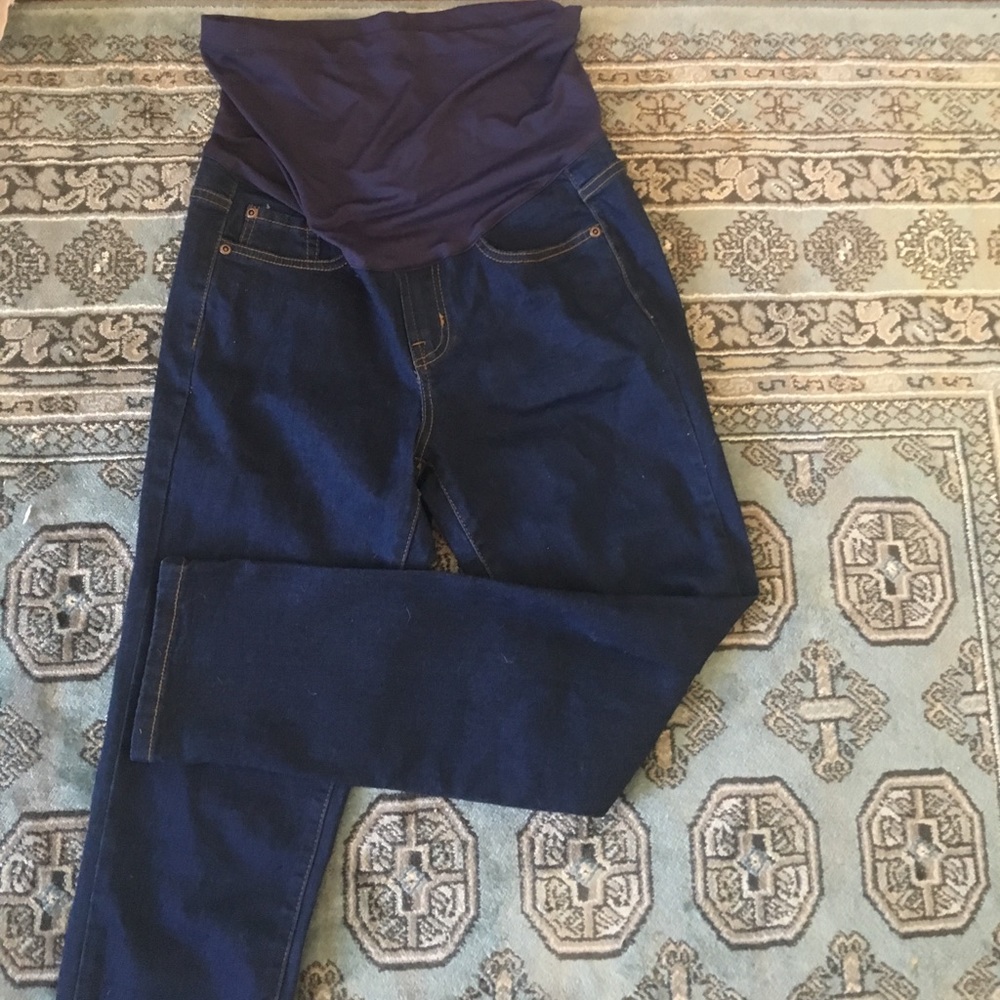 Pink Blush Maternity Skinny Ankle Jean