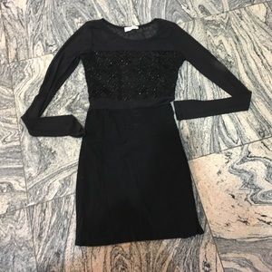 Evening long sleeve lace dress