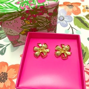 Lilly Pulitzer Gold Bow Earrings
