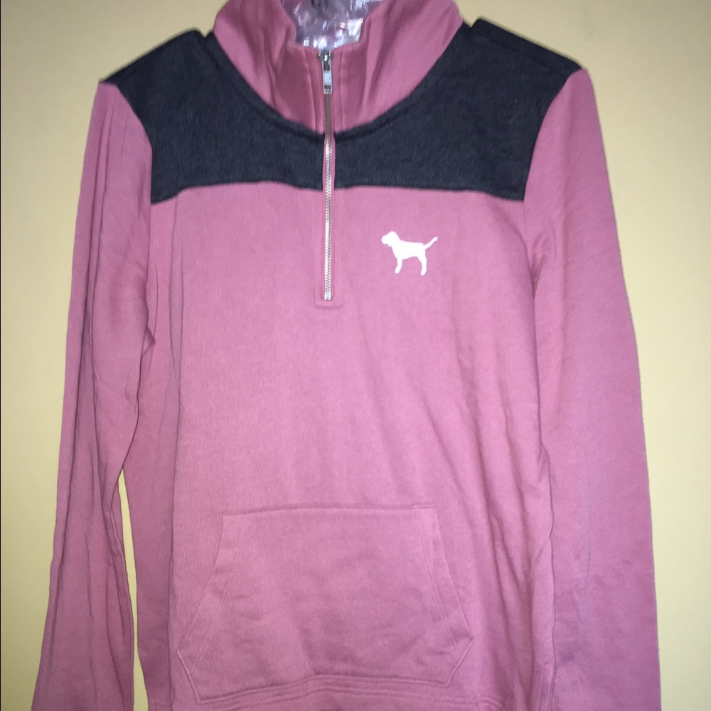 Victoria's Secret pink quarter zip