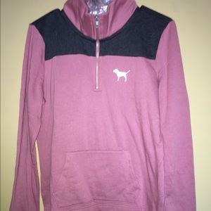 Victoria's Secret pink quarter zip