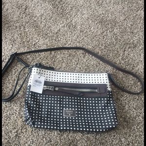Fossil purse with cute polka dots & leather strap