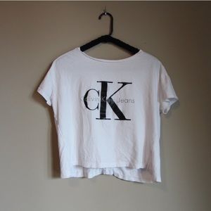 Calvin Klein white crop top