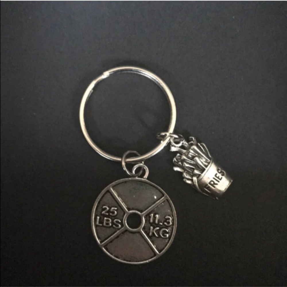 Fitness / gym / food / nutrition keychain