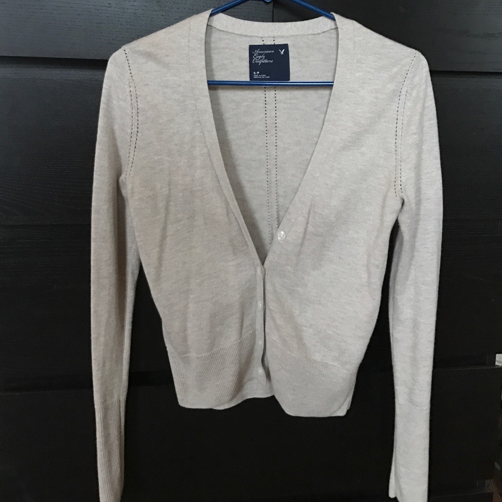 Beige American Eagle cardigan