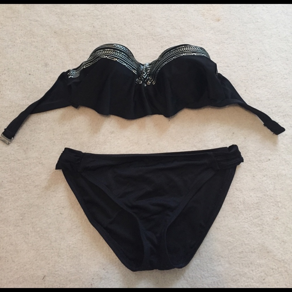 Strapless Black Bikini