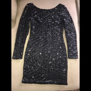 Backless sequin dress