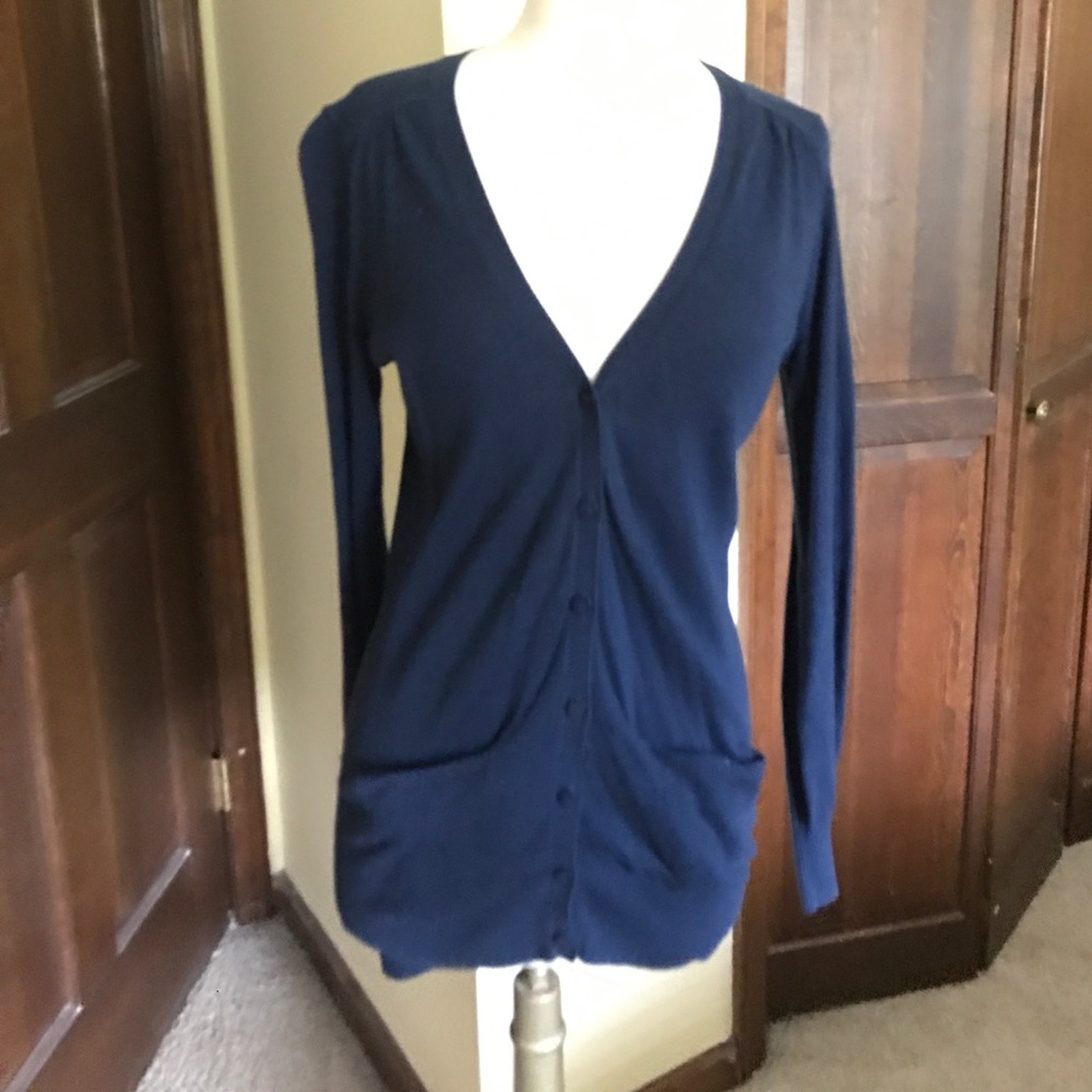 Topshop Navy Blue Cardigan with Buttons. US Size 8