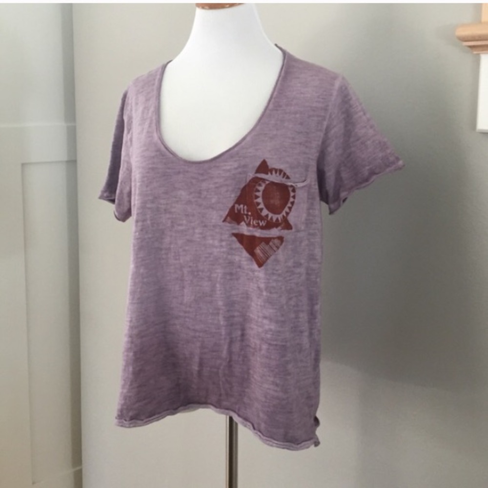 purple free people tee